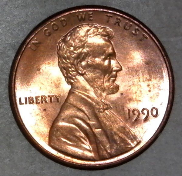 1990-P-Lincoln-Cent-With-Very-Nice-Unlisted-Column-Bar-DDR-Found-CRH
